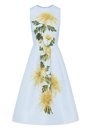 Oscar de la Renta Chrysanthemum Stripe cocktail dress - Blue
