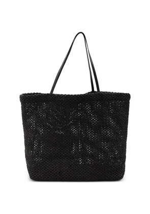 The Row crochet barn tote bag - Black