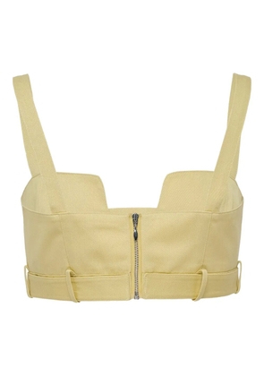 Alexis Veri clasp-fastening strap top - Yellow