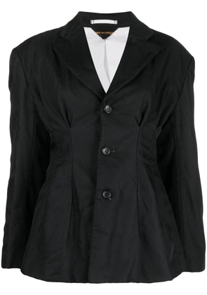 Comme Des Garçons button-up cotton blazer - Black