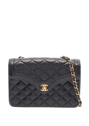 CHANEL Pre-Owned 1991-1994 CC Quilted Lambskin Single Flap shoulder bag - Black