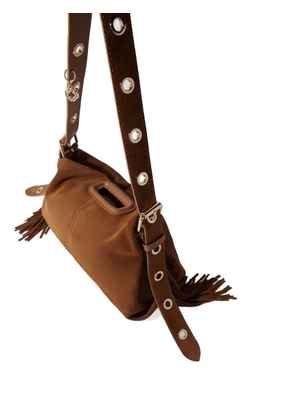 Maje Miss M fringed shoulder bag - Brown