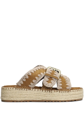 Mou Jute sandals - Brown