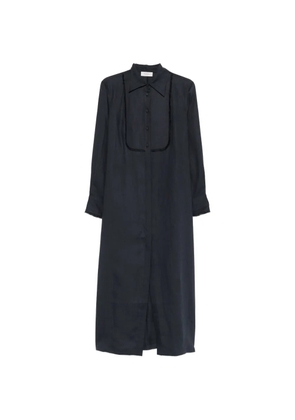 Agnona ribbon trim shirt dress - Blue