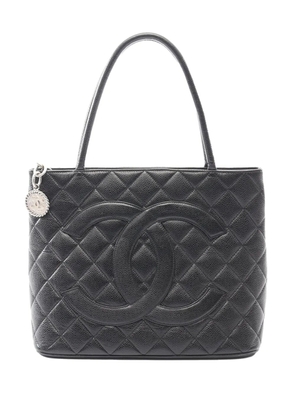 CHANEL Pre-Owned 2000-2002 Caviar Medallion tote bag - Black
