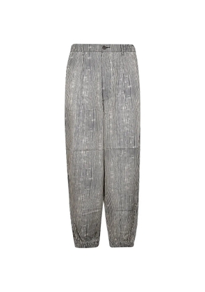 Emporio Armani irregular lines pattern tapered trousers - Neutrals
