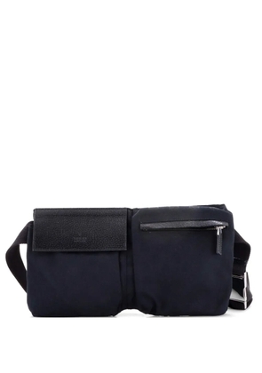 Gucci Pre-Owned Vintage Double GG Canvas with Leather belt bag - Black