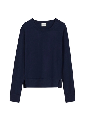 Closed long-sleeve crew-neck sweater - Blue