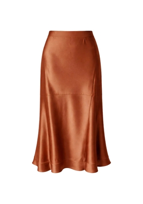 SILK95FIVE Chamonix side-pocket midi skirt - Brown