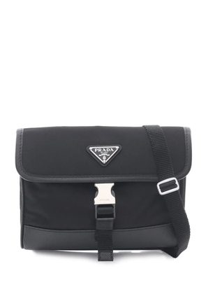 Prada Pre-Owned 2013-2026 Saffiano Trimmed Re Nylon Smartphone Case shoulder bag - Black