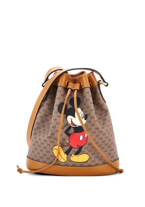 Gucci Pre-Owned Disney Mickey Mouse Printed Mini GG Coated Canvas bucket bag - Brown