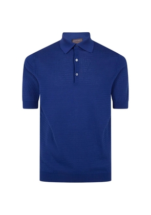 Filippo De Laurentiis textured polo shirt - Blue