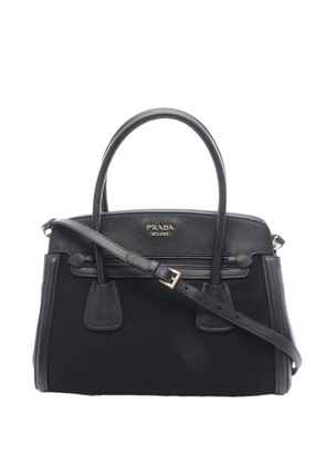 Prada Pre-Owned 2010-2026 Saffiano and Canvas Esplanade satchel - Black