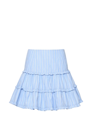 Cinq A Sept Thea striped ruffled skirt - Blue