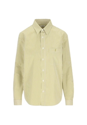 Saint Laurent striped pocket shirt - Green