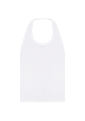 VETEMENTS Halter cotton tank top - White