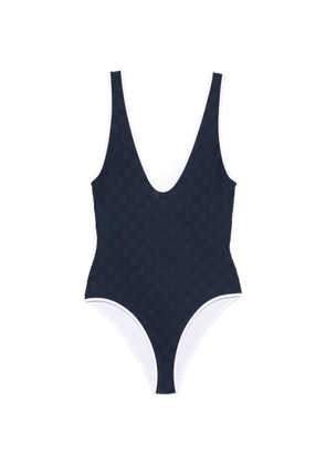 Gucci logo-pattern bikini - Blue