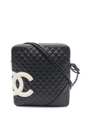 CHANEL Pre-Owned 2003-2004 Lambskin Cambon Ligne crossbody bag - Black