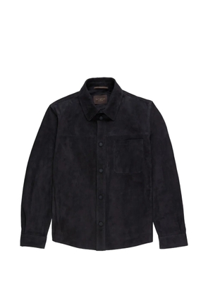 slowear suede overshirt - Black
