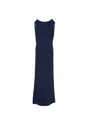Jacquemus The Plumetis spaghetti-strap maxi dress - Blue