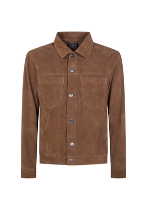Giorgio Brato button suede jacket - Brown
