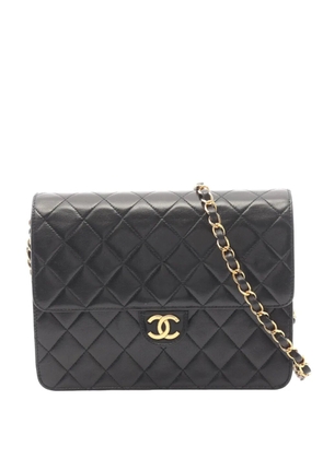 CHANEL Pre-Owned 1994-1996 CC Quilted Lambskin Single Flap shoulder bag - Black