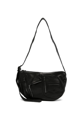 Yohji Yamamoto zip-detail shoulder bag - Black