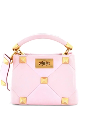 Valentino Garavani Pre-Owned Roman Stud Top Handle Bag Quilted Leather Mini shoulder bag - Pink