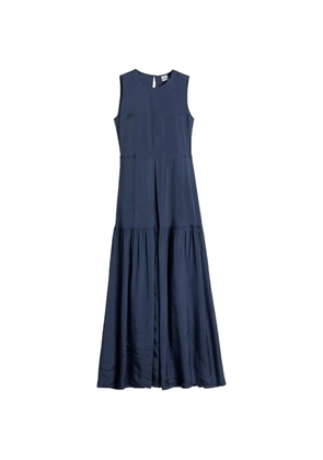 ASPESI tiered sleeveless midi dress - Blue