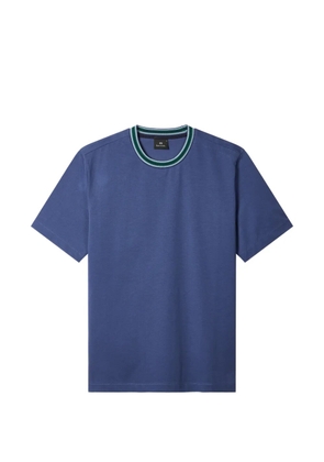 PS Paul Smith striped-trim T-shirt - Blue