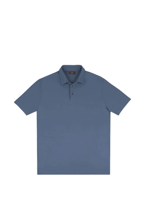 Zanone button cotton polo shirt - Blue