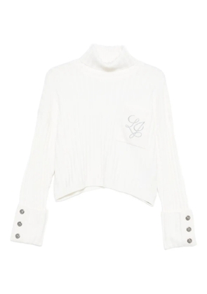 LIU JO ribbed turtleneck sweater - White