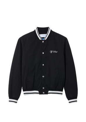 Off-White varsity bomber jacket - Black