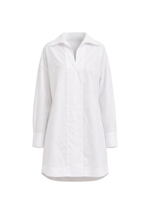 DONDUP V-neck long-sleeved cotton mini dress - White