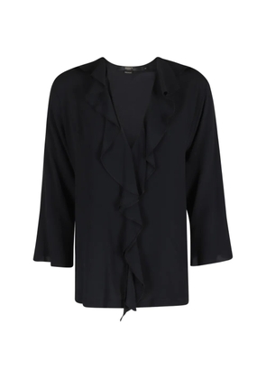Seventy long-sleeve ruffled blouse - Black