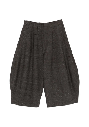 Boboutic pleated cropped trousers - Brown