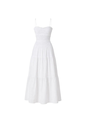 Michael Michael Kors shirred tiered maxi dress - White