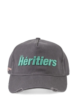 LES HÉRITIERS logo-embroidered baseball cap - Grey