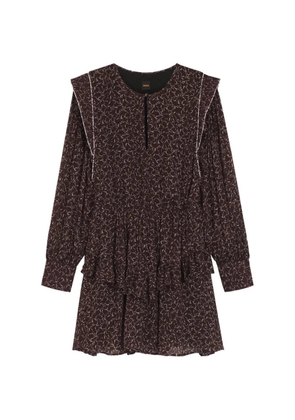 BOSS ruffled floral dress - Brown