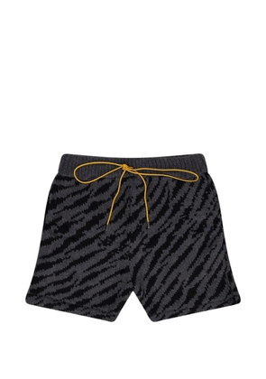 RHUDE zebra knit shorts - Grey