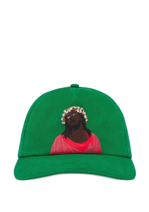 Denim Tears Black Jesu embroidered cap - Green