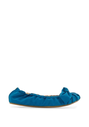 Ferragamo bow embellished ballet flats - Blue