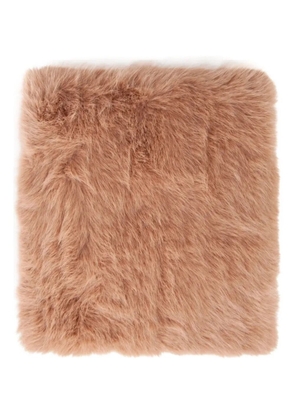 V°73 faux fur-panelled stole - Neutrals