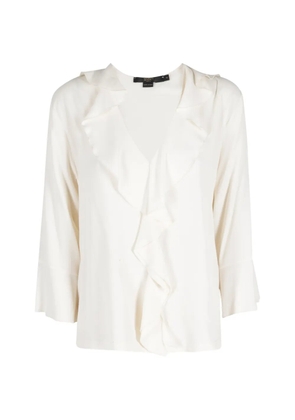 Seventy V-neck ruffled blouse - Neutrals