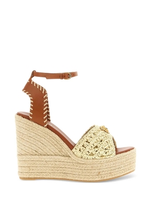 Versace braided medallion espadrilles - Brown