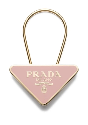 Prada triangular metal charm - Pink