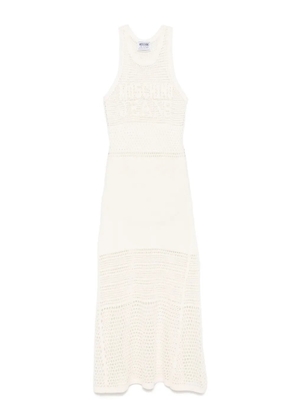 MOSCHINO JEANS knitted midi dress - White