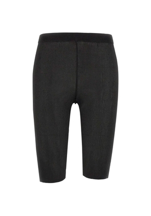 A. ROEGE HOVE Ena ribbed elasticated waistband shorts - Black