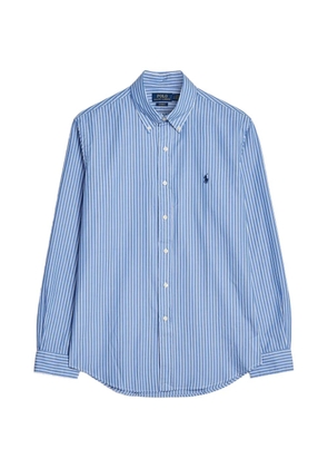Polo Ralph Lauren logo-emboridered striped shirt - Blue