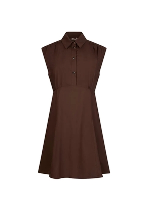 LIU JO collared sleeveless mini dress - Brown